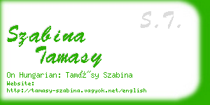 szabina tamasy business card